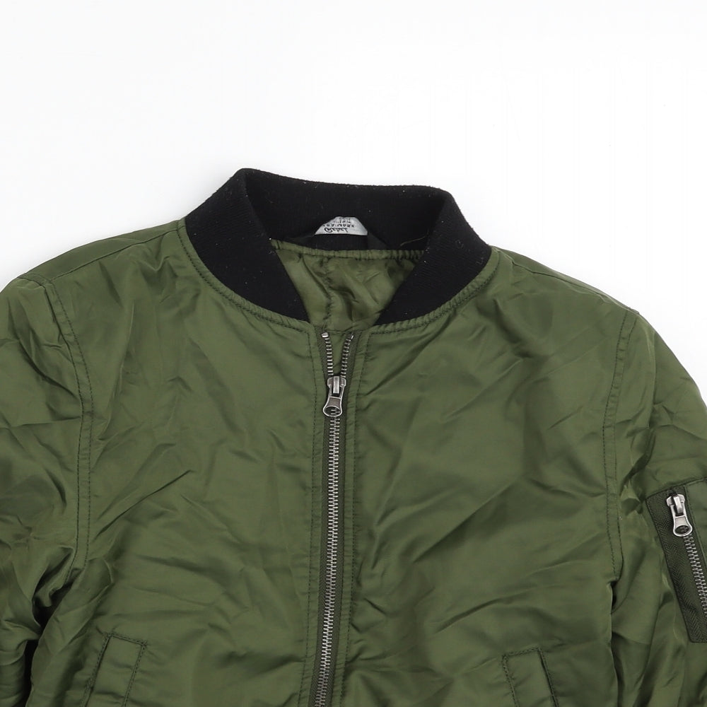 Primark Girls Green   Military Jacket Jacket Size 8-9 Years  Zip