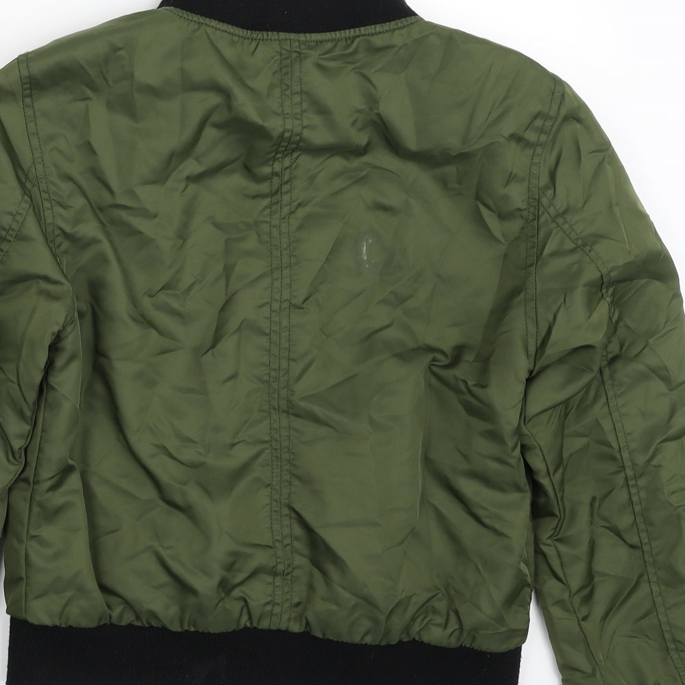 Primark Girls Green   Military Jacket Jacket Size 8-9 Years  Zip