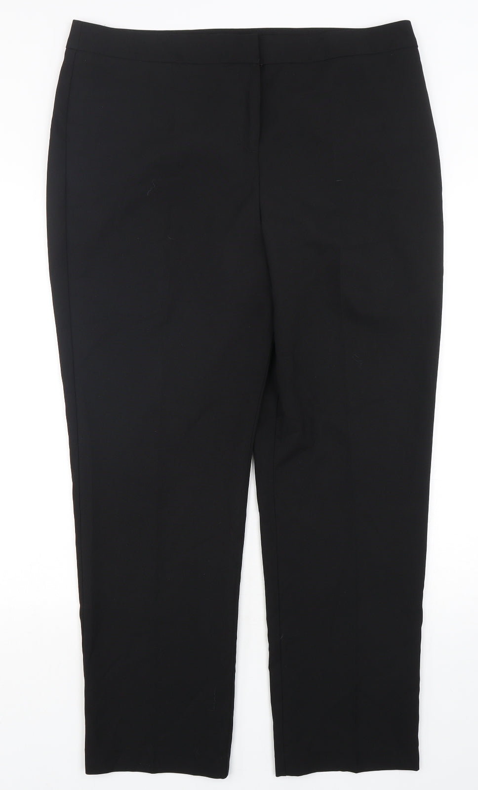 Papaya Womens Black  Polyester Trousers  Size 16 L30 in Regular