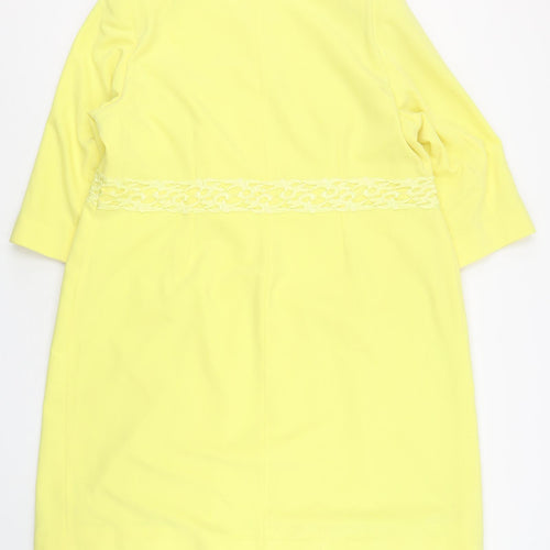 Together Womens Yellow   Overcoat Coat Size 22