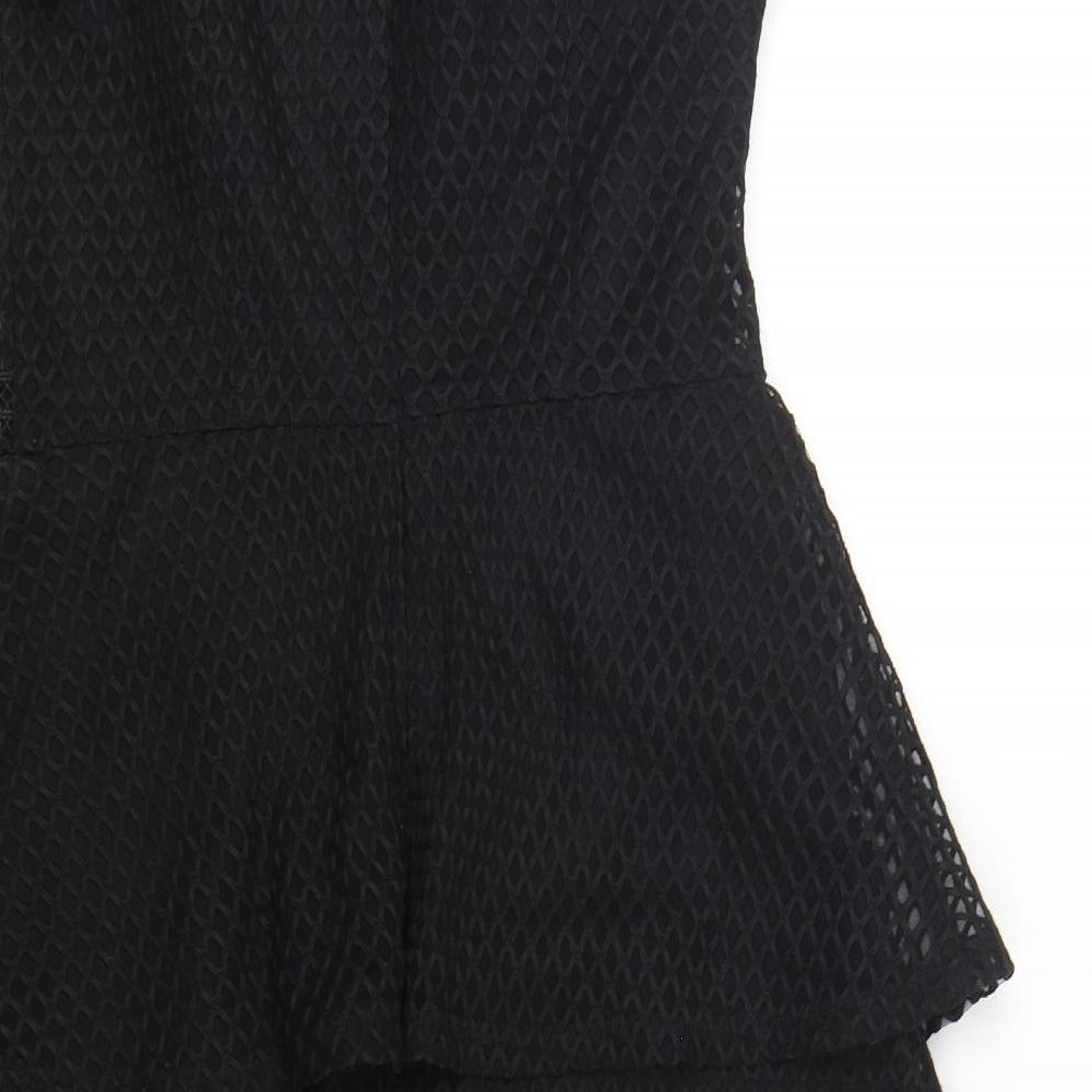 New Look Womens Black  Polyester A-Line  Size 14  Square Neck
