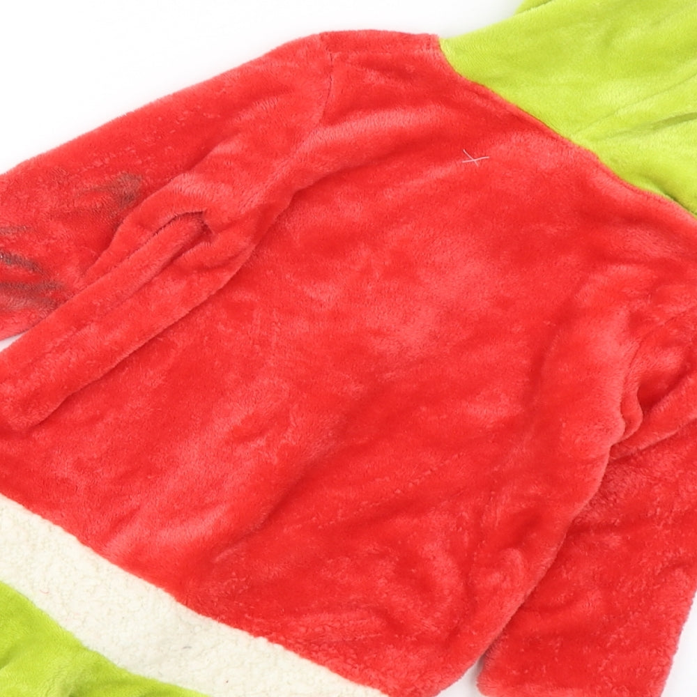 Dr Seuss Boys Multicoloured  Polyester  One Piece Size 5-6 Years  Zip - The Grinch