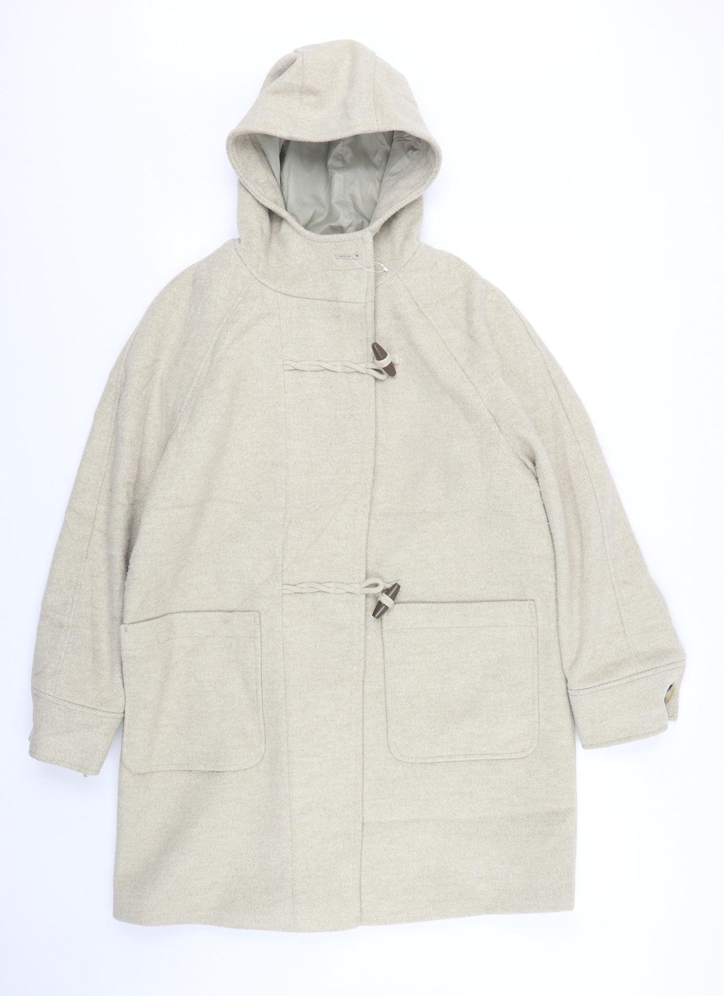 Marks and Spencer Womens Beige   Overcoat Coat Size 14