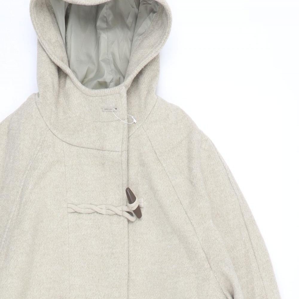 Marks and Spencer Womens Beige   Overcoat Coat Size 14