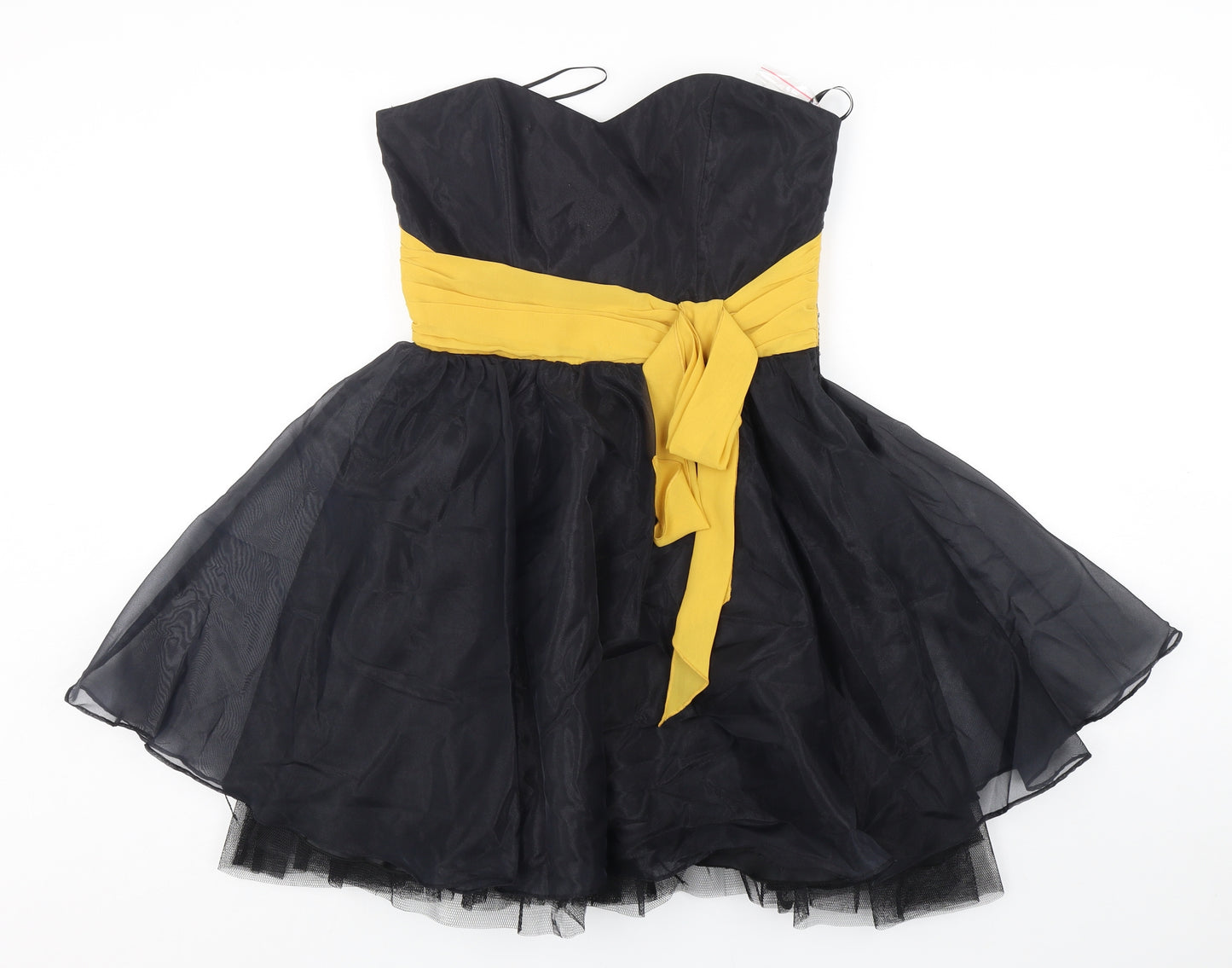 Lipsy Womens Black  Polyamide Skater Dress  Size 12  Off the Shoulder