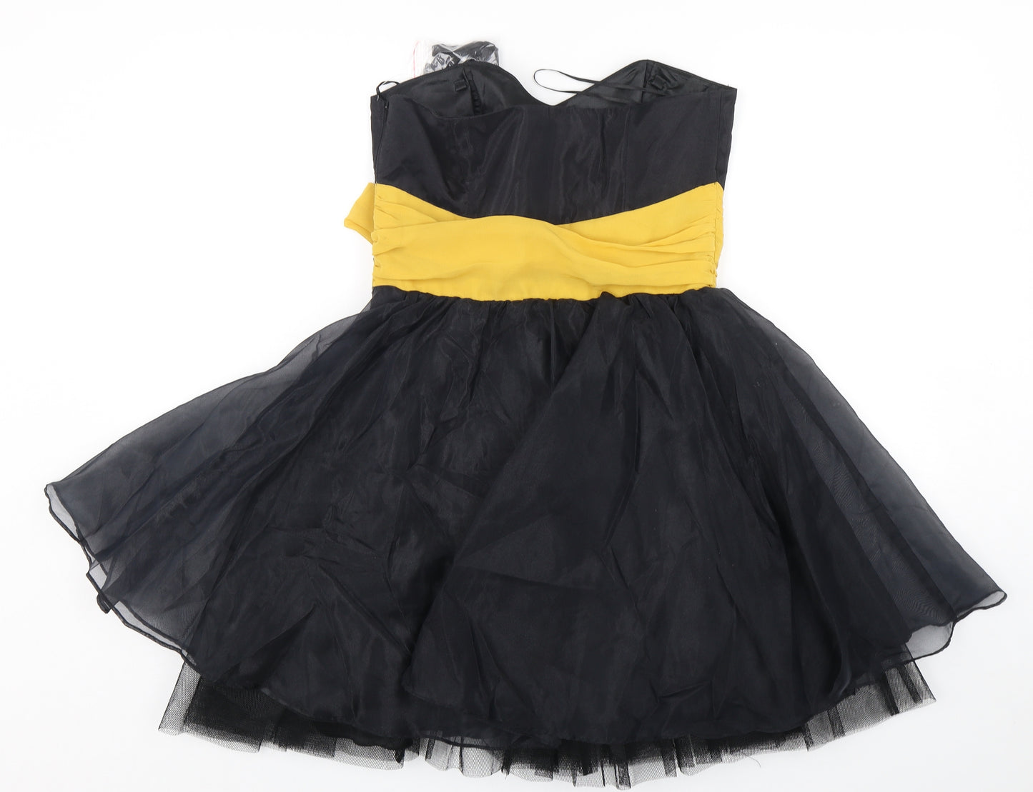Lipsy Womens Black  Polyamide Skater Dress  Size 12  Off the Shoulder
