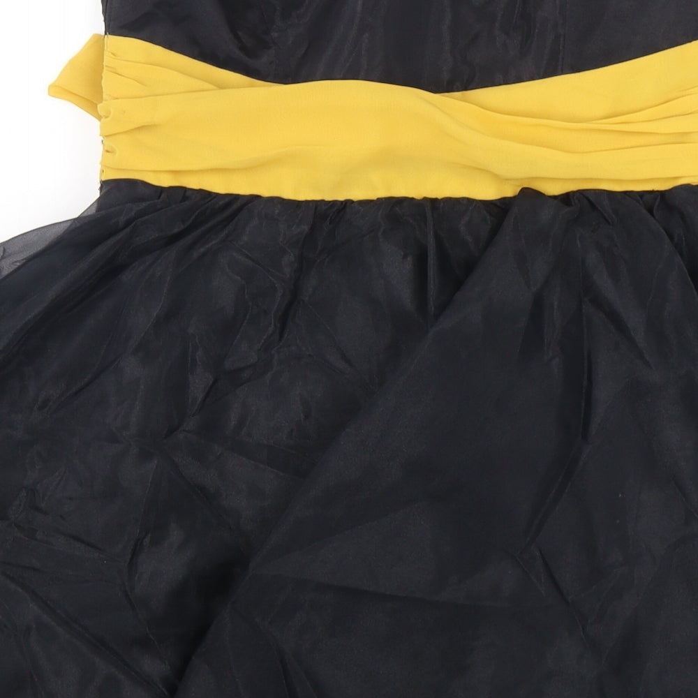 Lipsy Womens Black  Polyamide Skater Dress  Size 12  Off the Shoulder