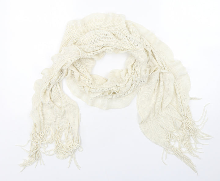 Preworn Womens Ivory Polyester Scarf