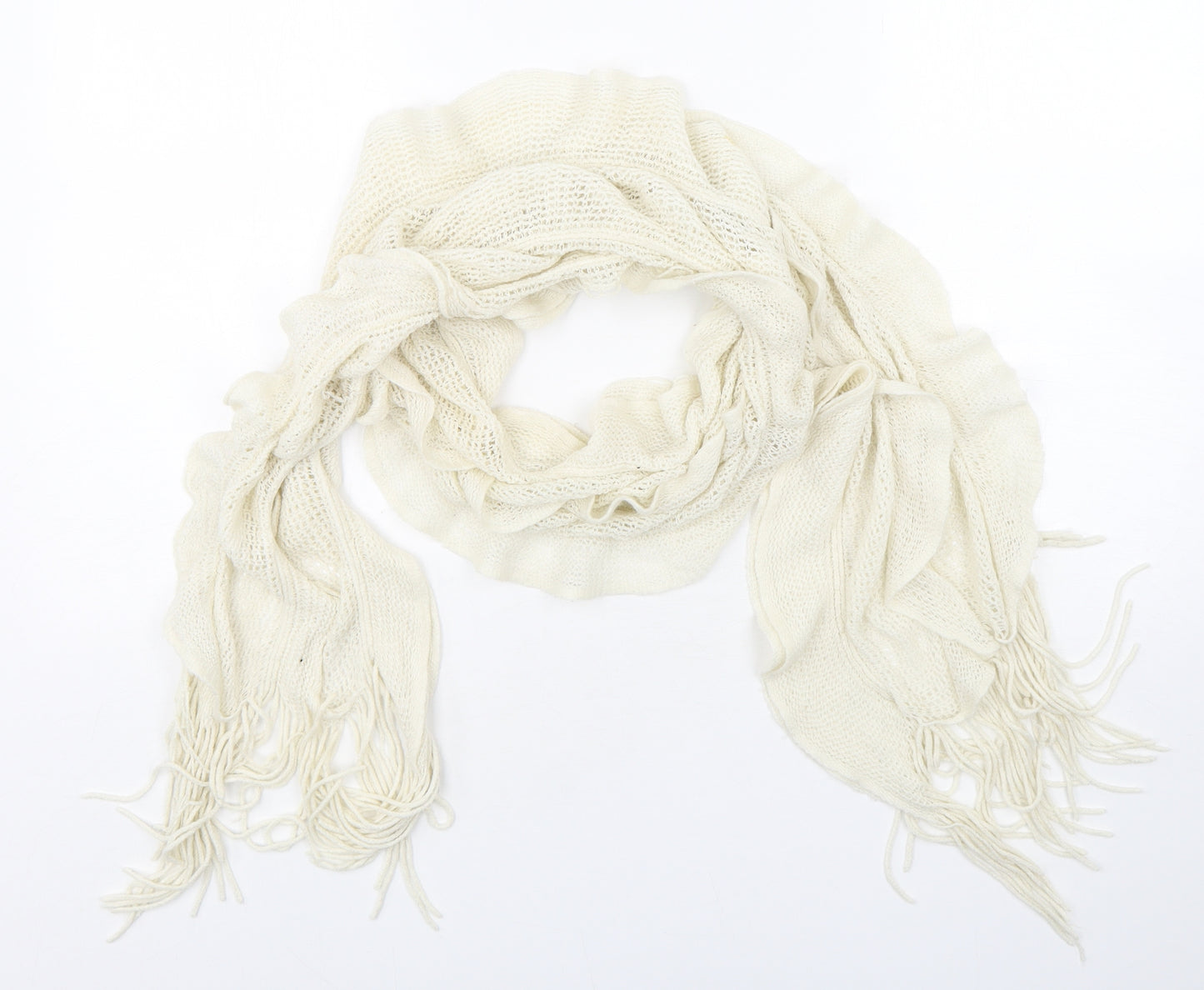Preworn Womens Ivory  Polyester  Scarf