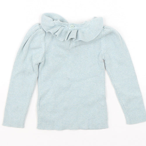 NEXT Girls Blue  Cotton Pullover Jumper Size 12-18 Months  Pullover