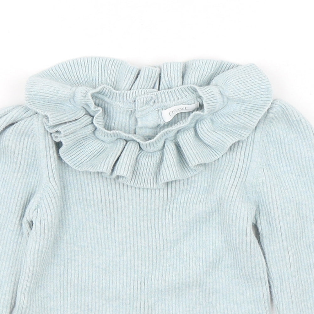 NEXT Girls Blue  Cotton Pullover Jumper Size 12-18 Months  Pullover