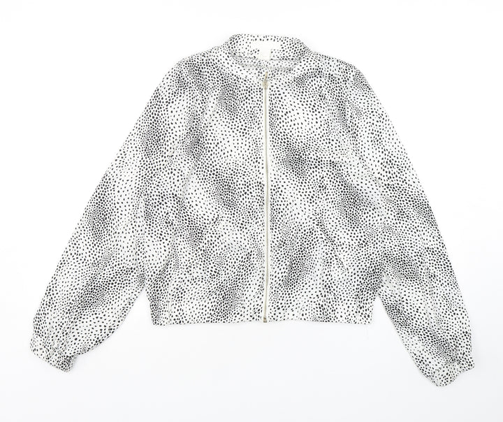 H&M Womens Multicoloured Animal Print Bomber Jacket Jacket Size 8