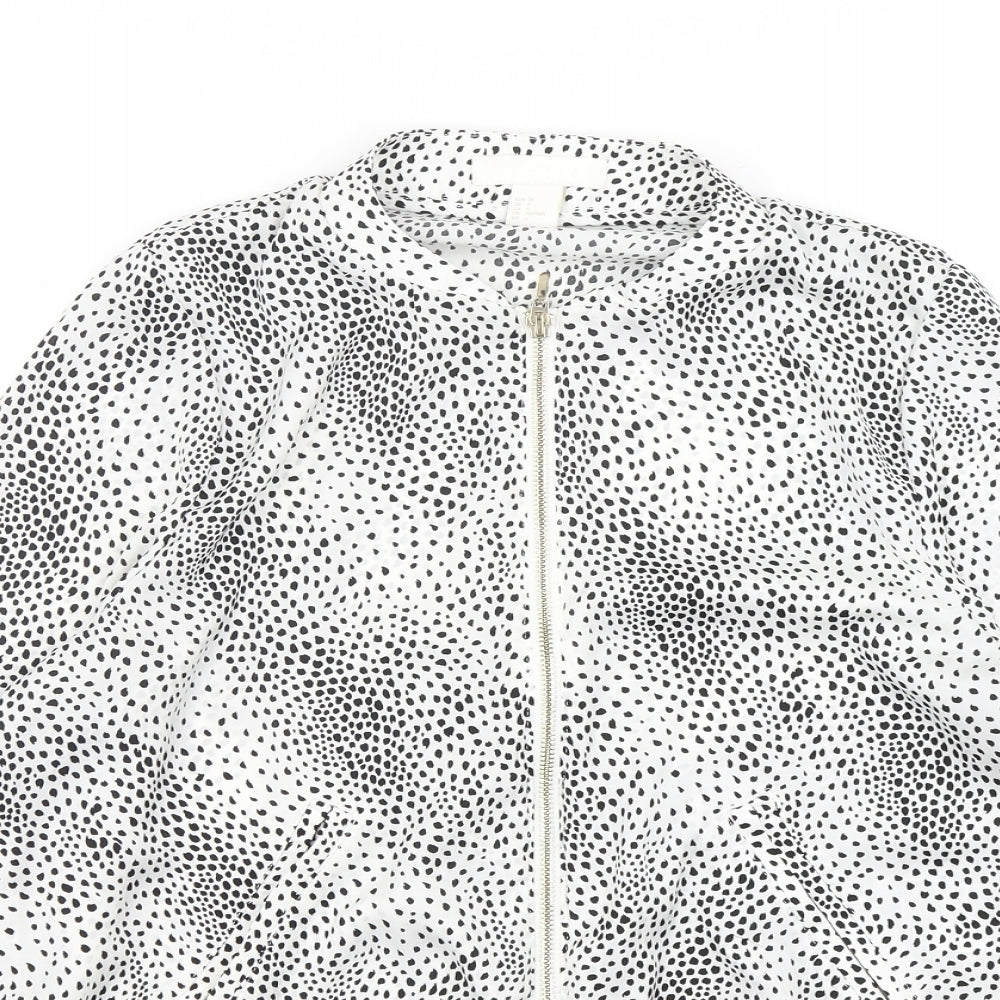 H&M Womens Multicoloured Animal Print  Bomber Jacket Jacket Size 8