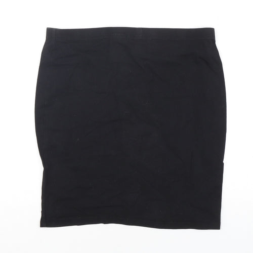 H&M Womens Black  Cotton Mini Skirt Size M