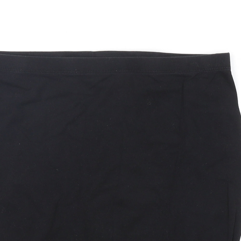 H&M Womens Black  Cotton Mini Skirt Size M