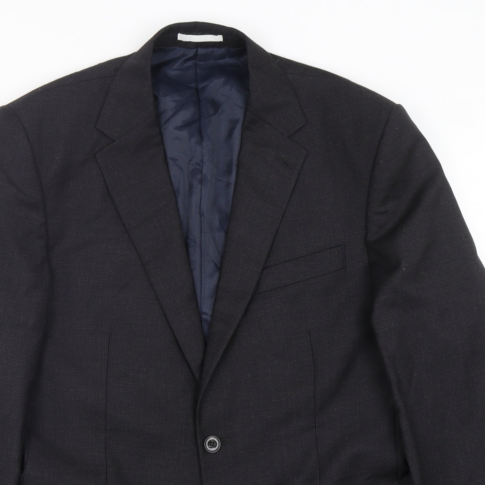 Marks and Spencer Mens Black  Wool Jacket Suit Jacket