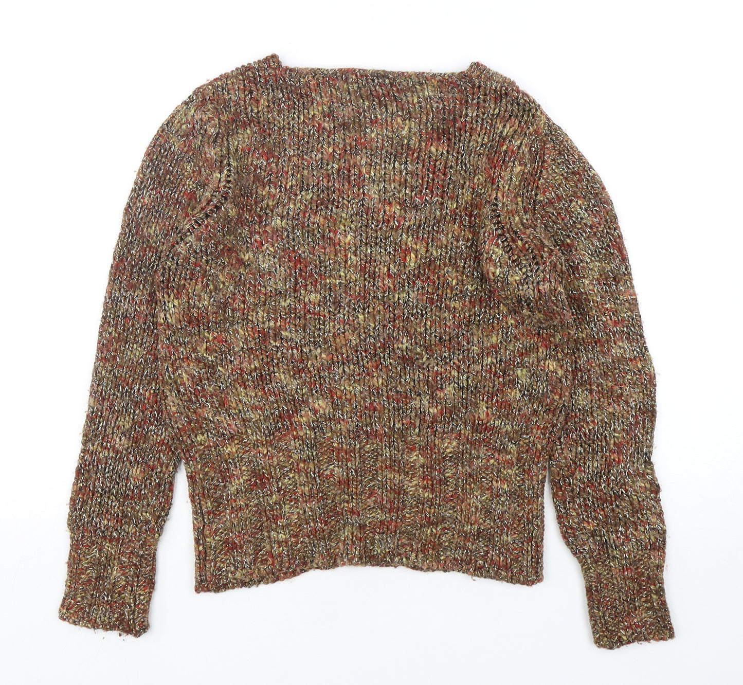 Marks and Spencer Womens Multicoloured Round Neck  Polyester Pullover Jumper Size M