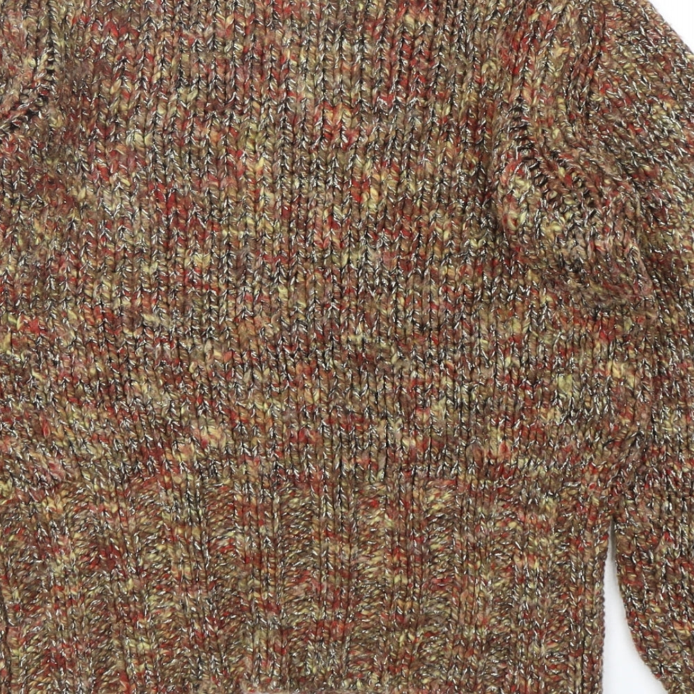 Marks and Spencer Womens Multicoloured Round Neck  Polyester Pullover Jumper Size M