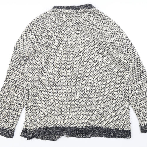 B Collection  Womens Multicoloured V-Neck  Acrylic Cardigan Jumper Size M