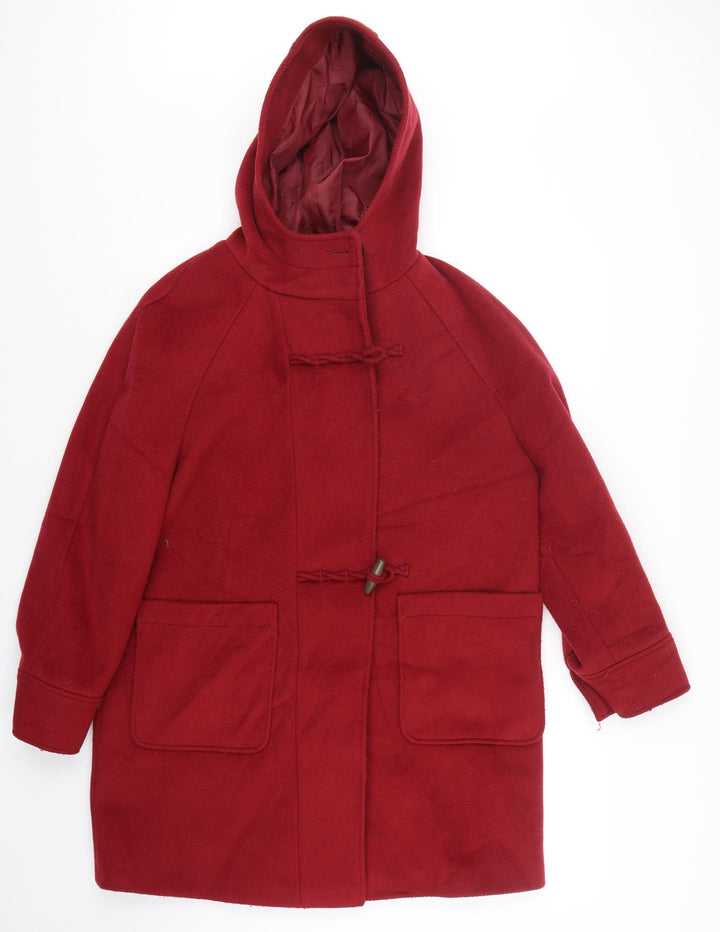 Marks and Spencer Womens Red   Overcoat Coat Size 14