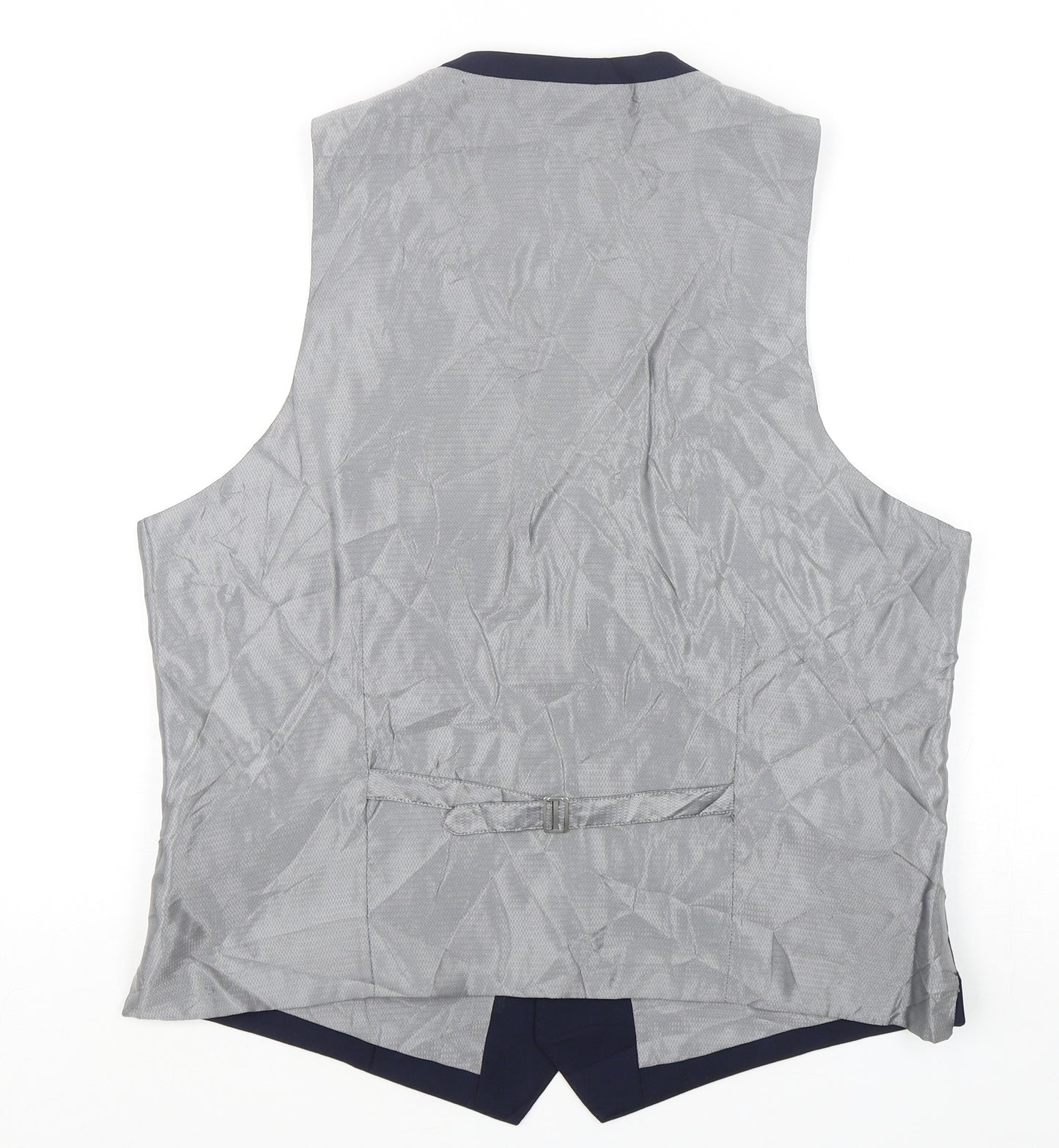 Samuel Slater Mens Blue  Wool Jacket Suit Waistcoat