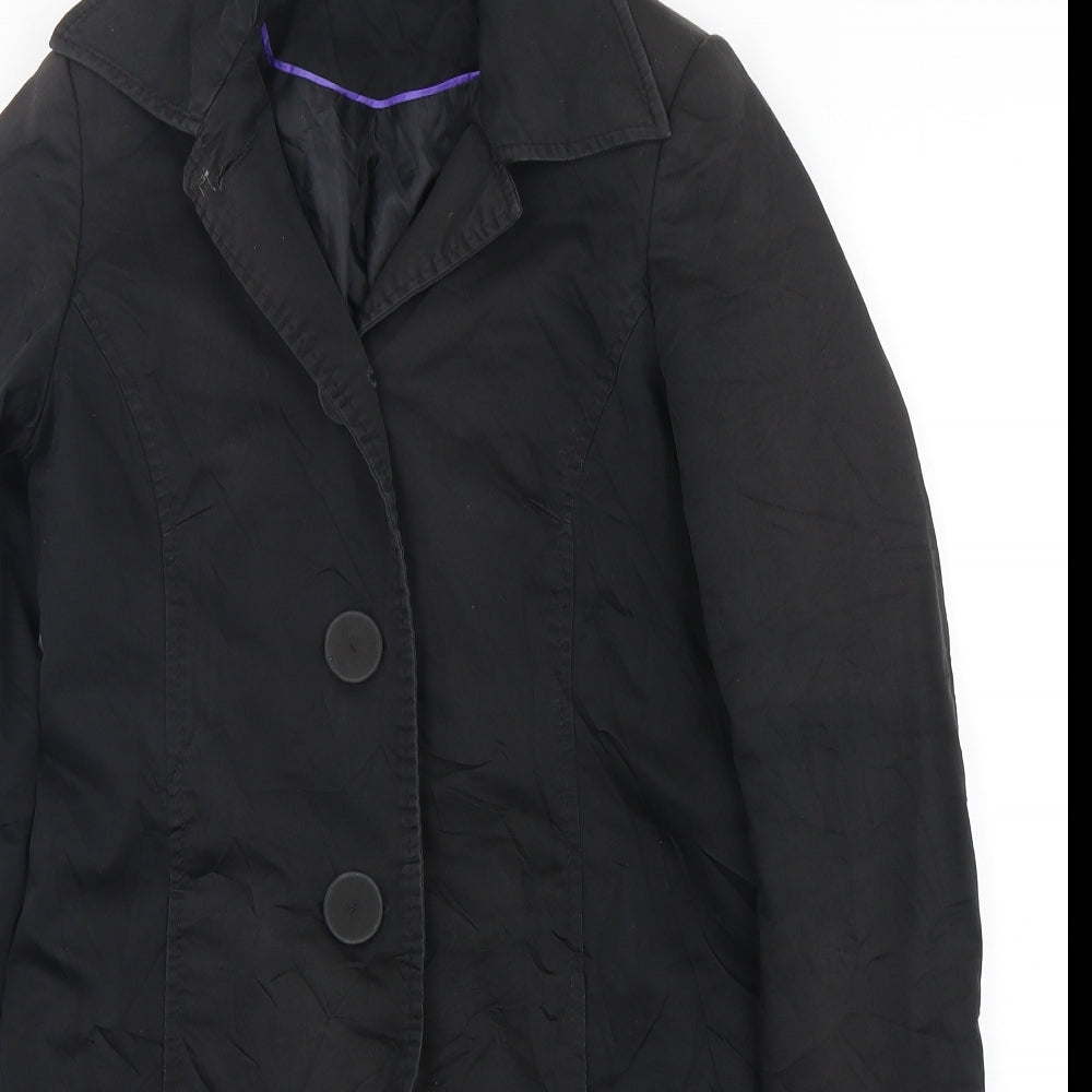 South Womens Black   Overcoat Coat Size 10