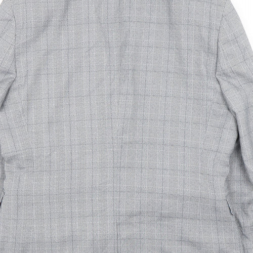 NEXT Mens Grey Houndstooth Polyester Jacket Suit Jacket