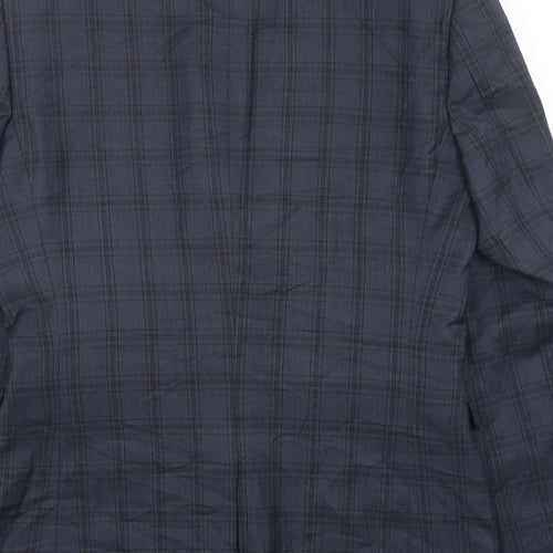 NEXT Mens Blue Check Polyester Jacket Suit Jacket