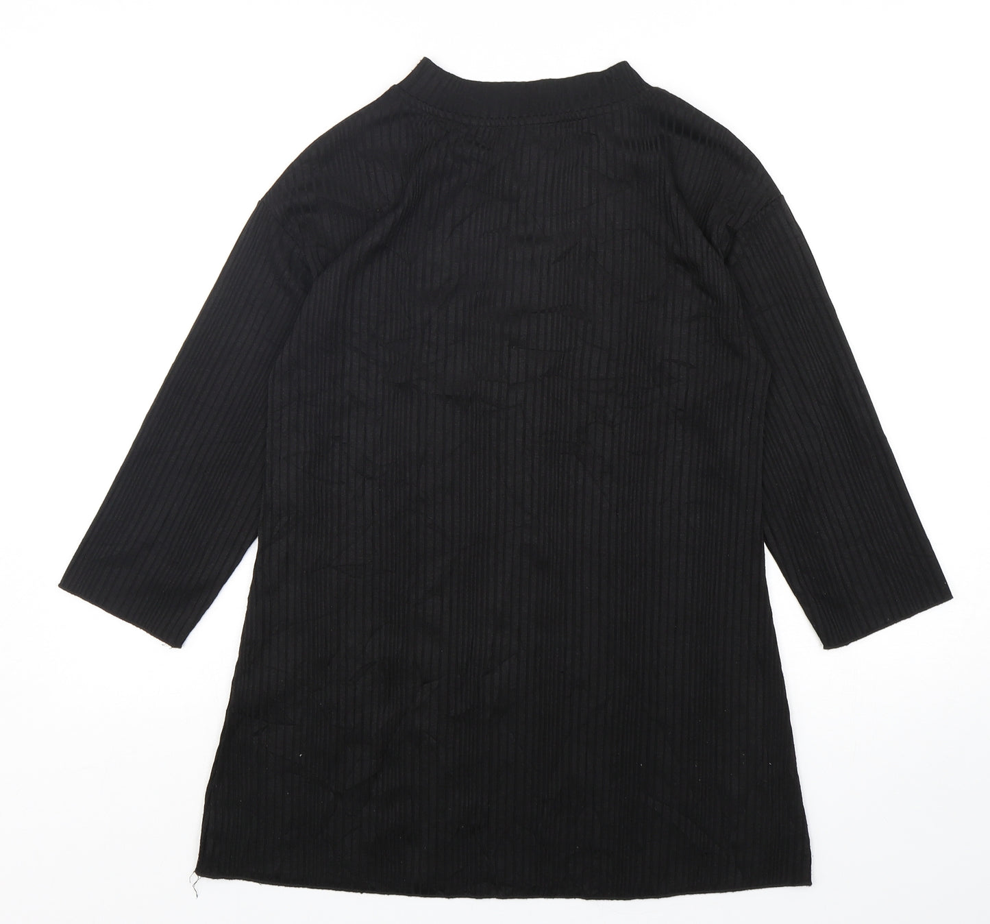 Papaya Womens Black Round Neck  Polyester Pullover Jumper Size 10