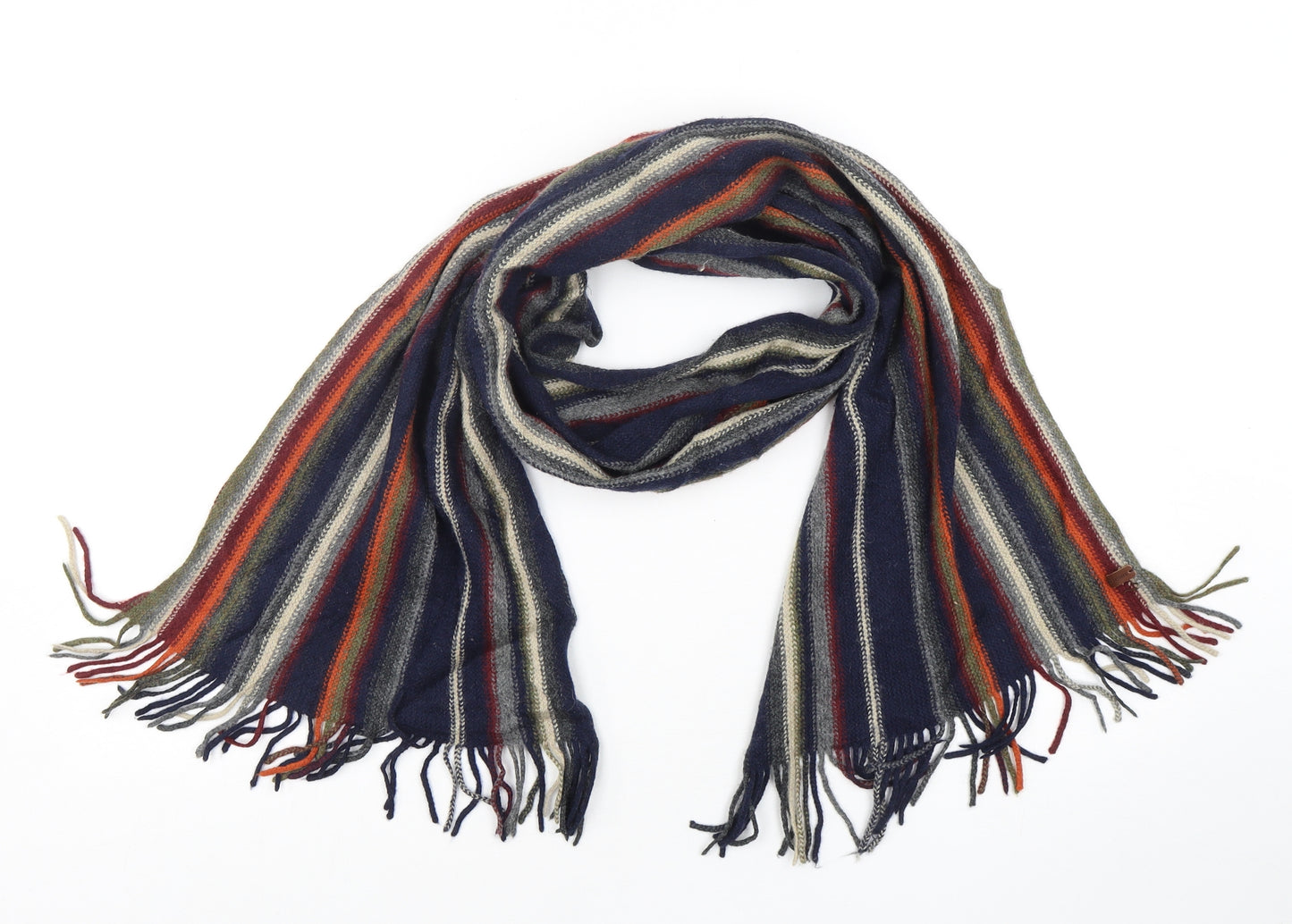 Fat Face  Unisex Multicoloured Striped Polyester  Scarf