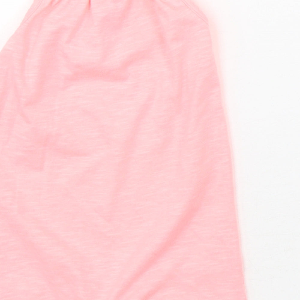 F&F Girls Pink  Polyester Dungaree One-Piece Size 9-12 Months