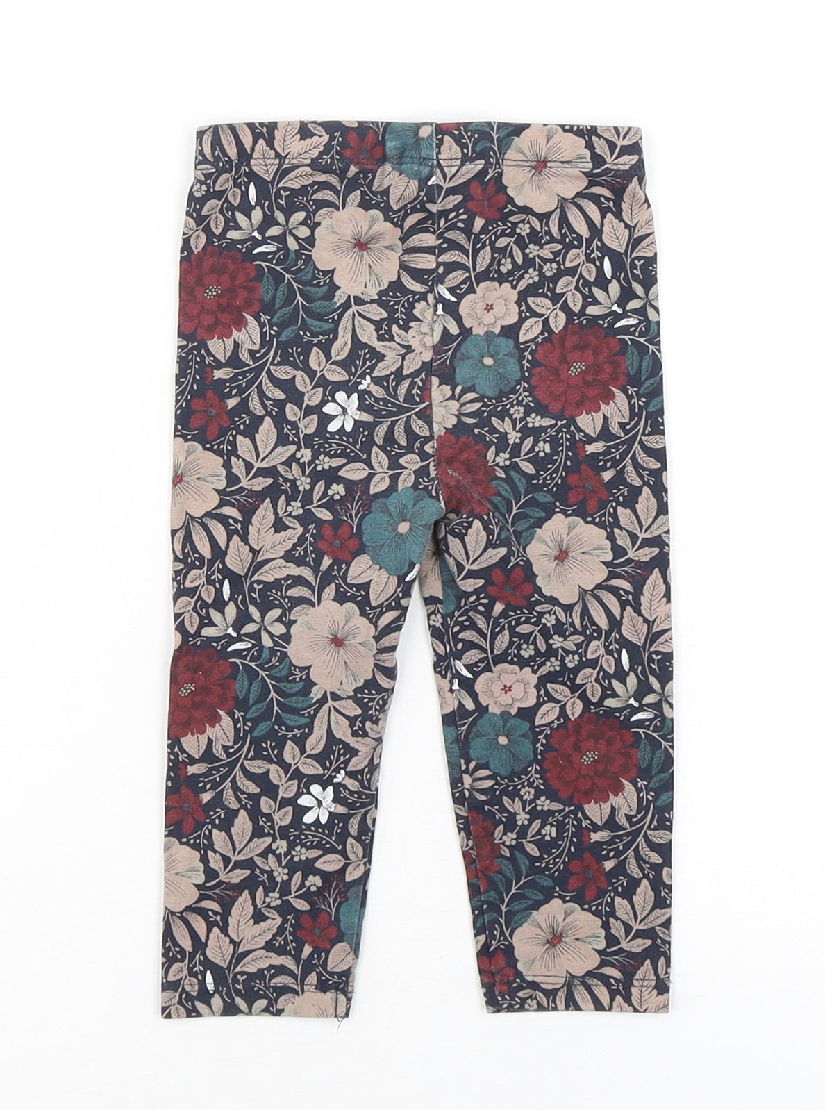 TU Girls Multicoloured Floral Cotton Sweatpants Trousers Size 9-12 Months