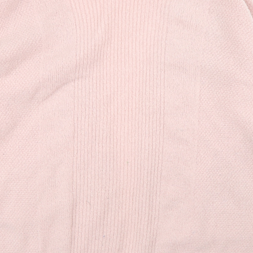 New Look Womens Pink V-Neck  Acrylic Cardigan Jumper Size 12