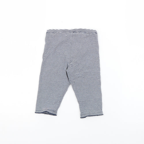H&M Girls Blue Striped Cotton Pedal Pusher Trousers Size 2 Years  Regular