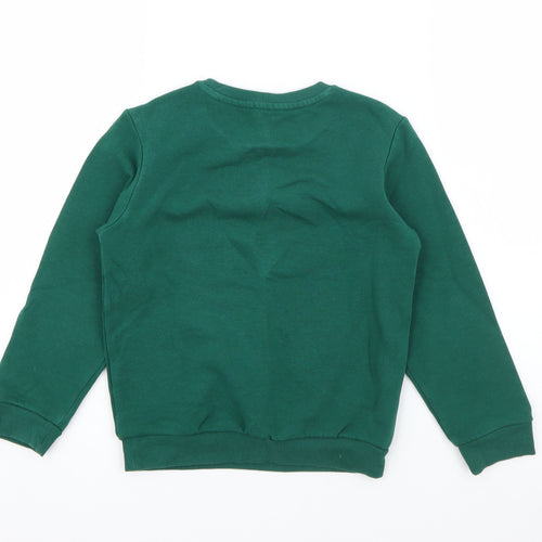 Marks and Spencer Boys Green  Cotton Pullover Sweatshirt Size 5-6 Years