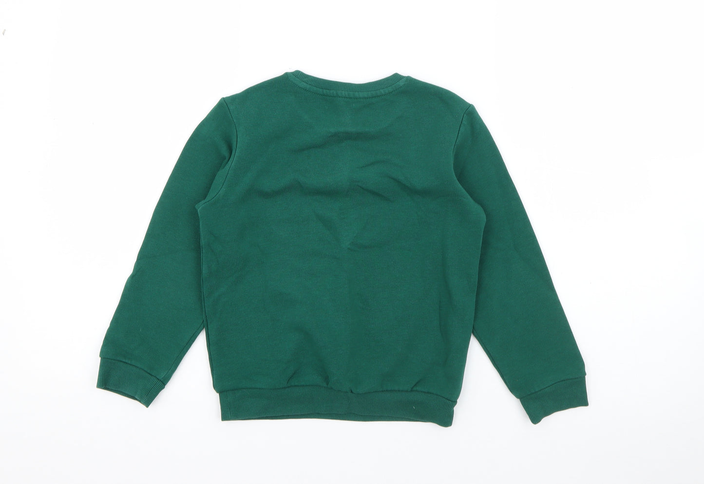 Marks and Spencer Boys Green  Cotton Pullover Sweatshirt Size 5-6 Years