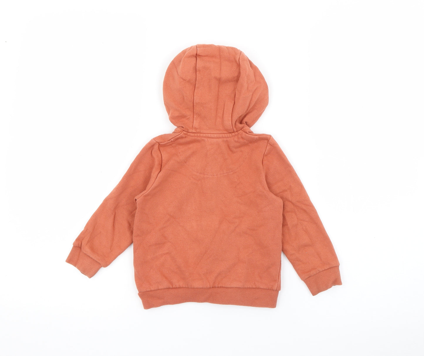 F&F Baby Orange   Jacket  Size 12-18 Months   Zip - Dinosaur