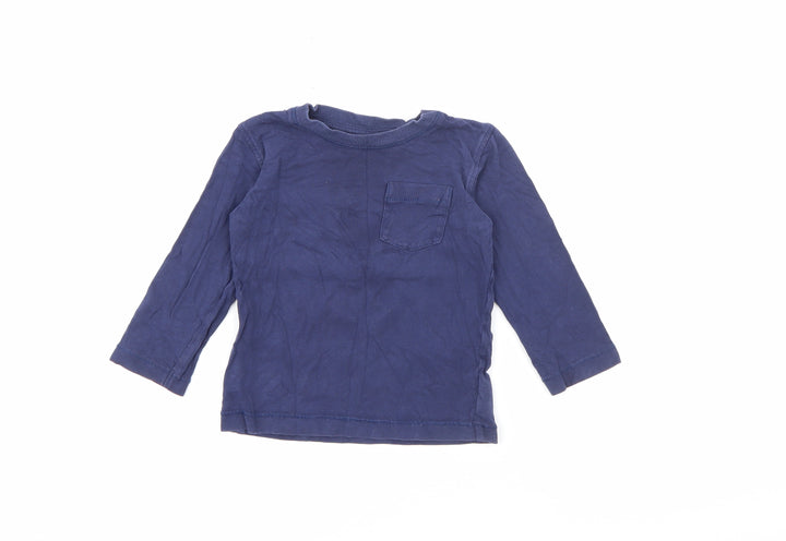 MNexty Baby Blue Cotton Pullover T-Shirt Size 12-18 Months Crew Neck