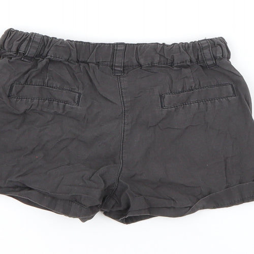 NEXT Baby Grey  Cotton Cropped Trousers Size 9-12 Months  Button