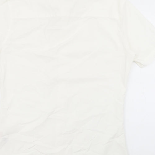 Topman Mens Ivory  Cotton  Button-Up Size S Collared Button