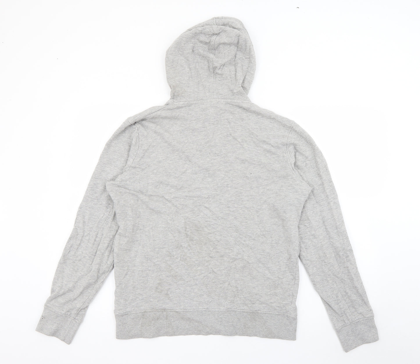 Jacki & Jones Mens Grey  Cotton Pullover Hoodie Size M