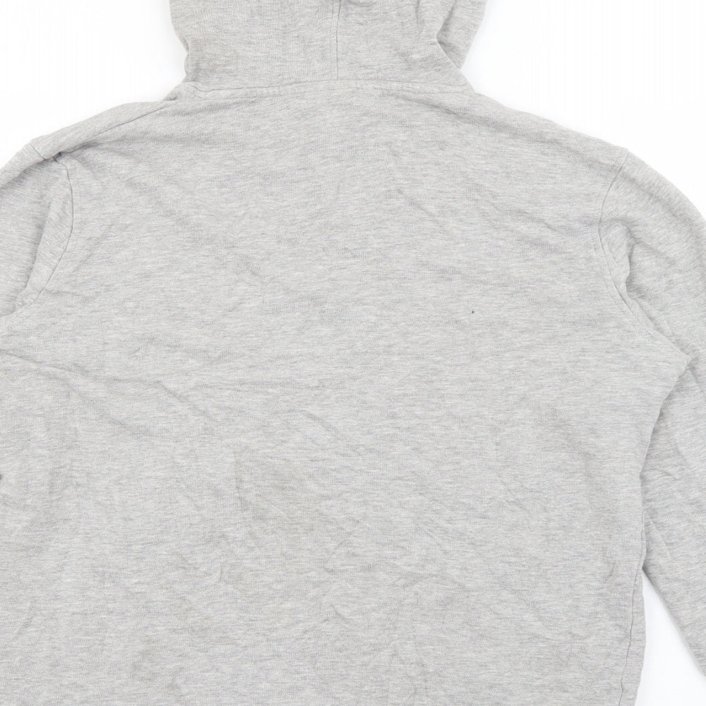 Jacki & Jones Mens Grey  Cotton Pullover Hoodie Size M