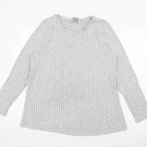 ASOS Womens Grey Crew Neck  Viscose Pullover Jumper Size 12