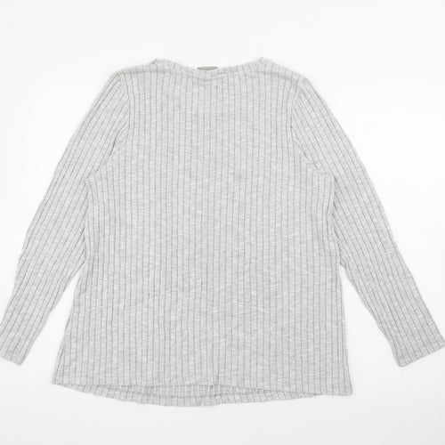 ASOS Womens Grey Crew Neck  Viscose Pullover Jumper Size 12