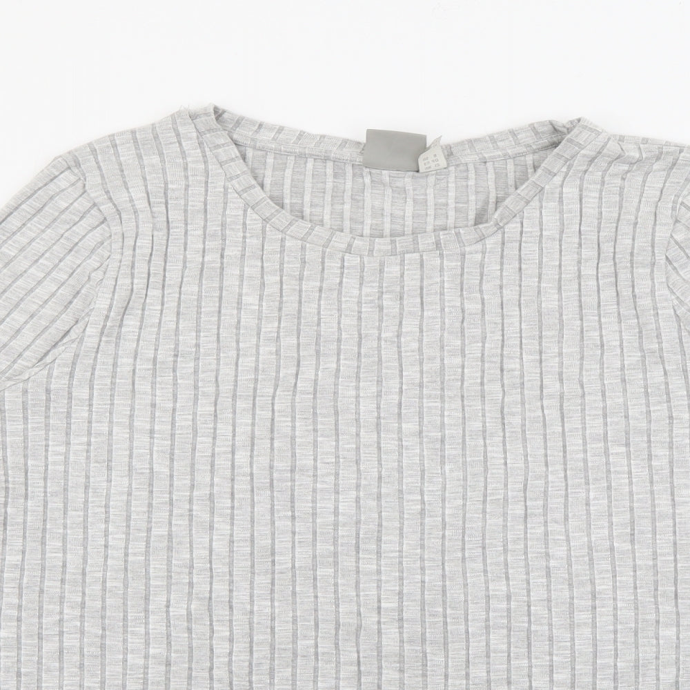 ASOS Womens Grey Crew Neck  Viscose Pullover Jumper Size 12