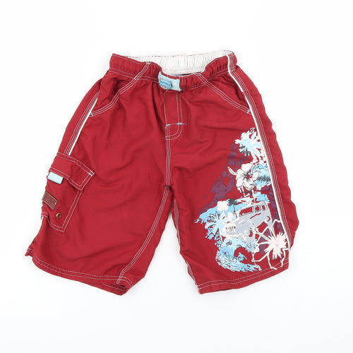 Pumpkin Patch Boys Red  Polyester Cargo Shorts Size 4 Years  Regular