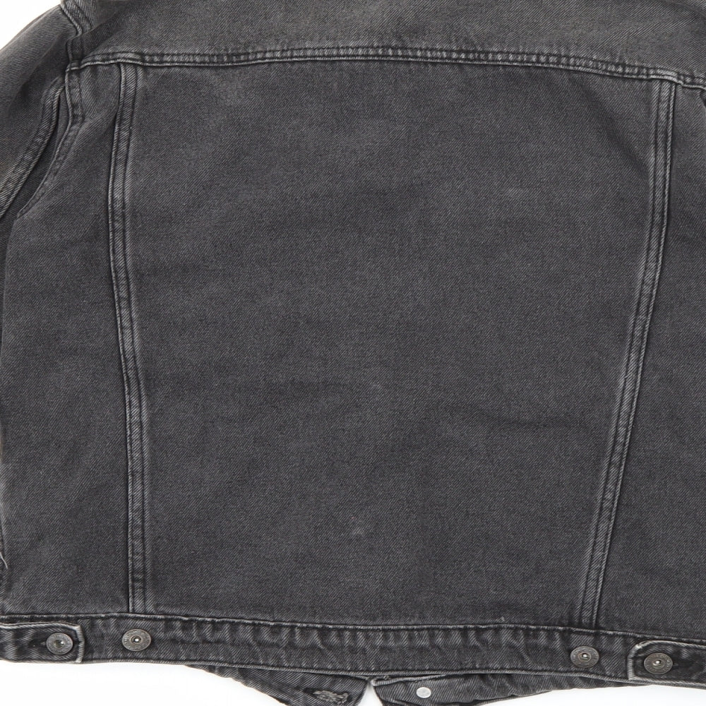 Topman Mens Black   Jacket  Size XS  Button