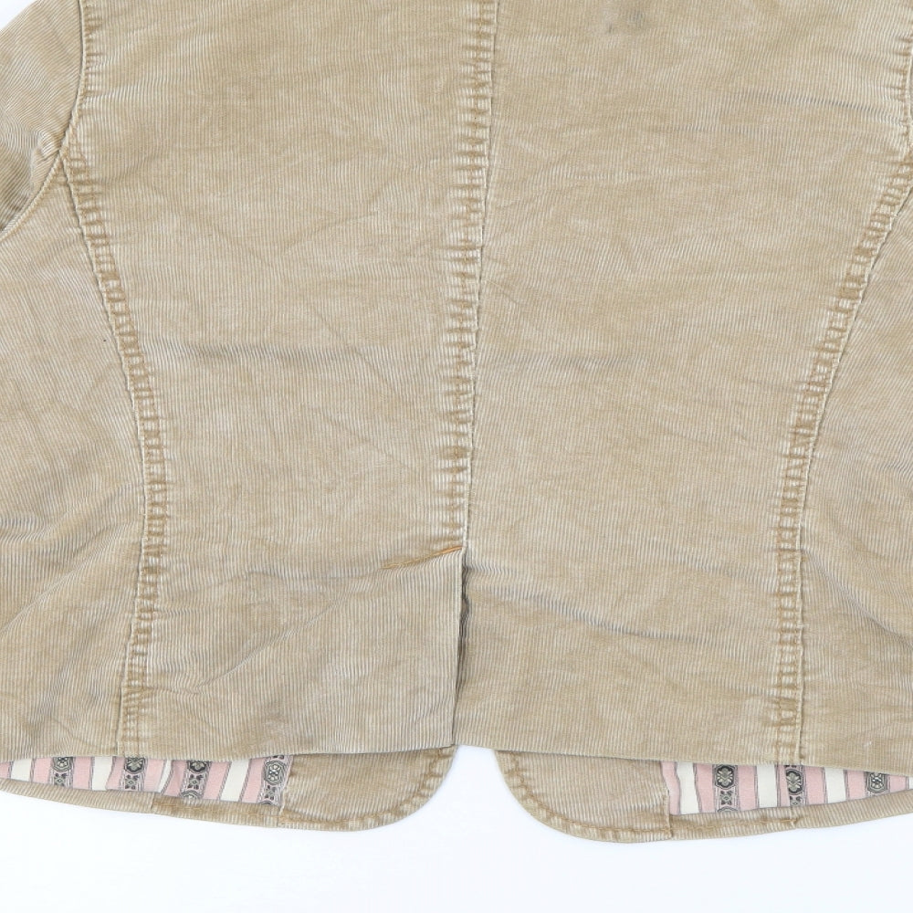 Gap Womens Beige  Cotton Jacket Blazer Size 8