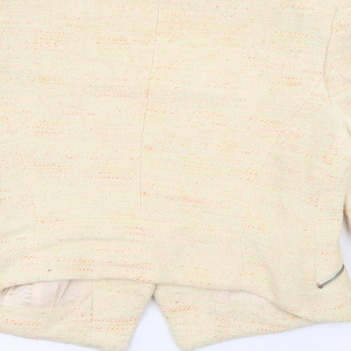 Zara Womens Ivory   Jacket  Size L  Zip