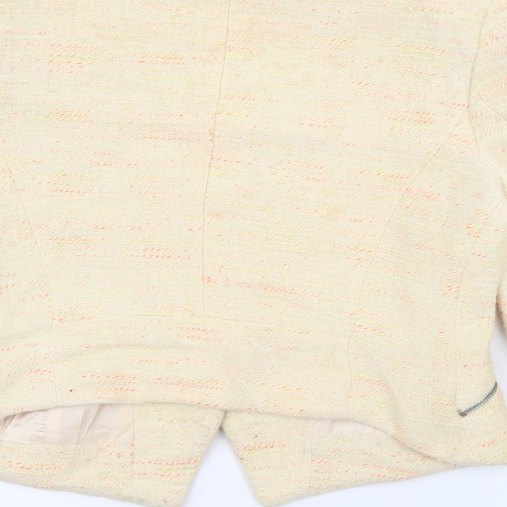 Zara Womens Ivory   Jacket  Size L  Zip
